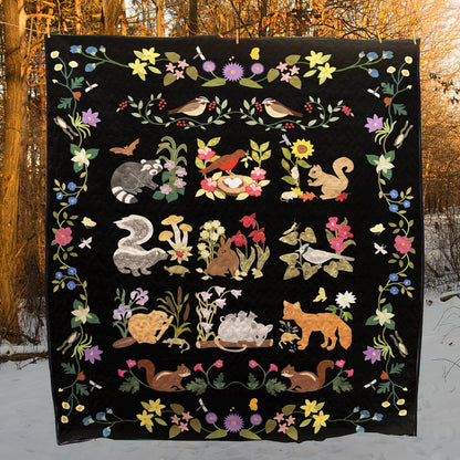 Woodland Animals CLM0711501 Quilt Blanket