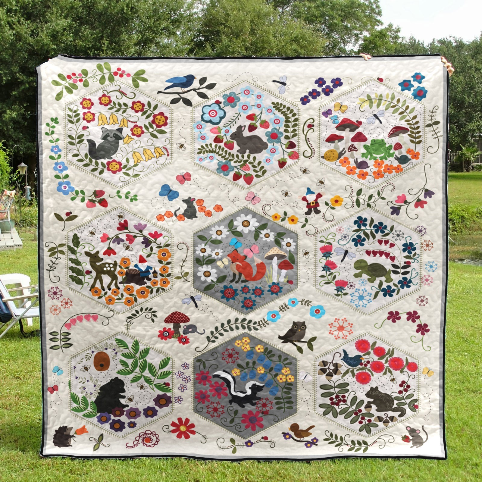 Woodland Whimsy Cla1410621q Quilt Blanket – Charming Favor