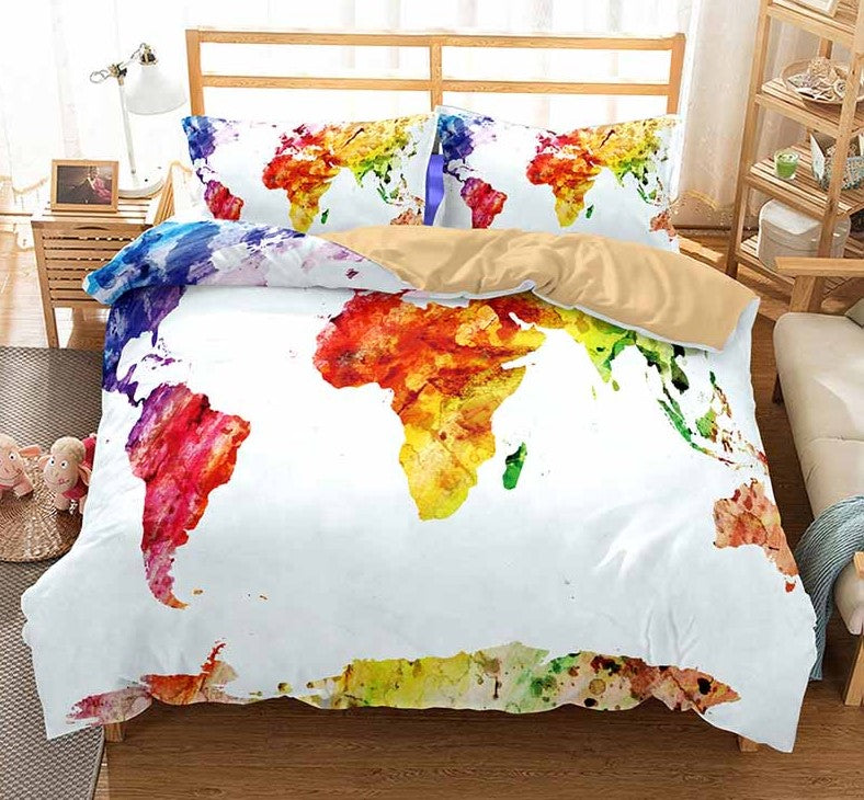 World Map CL2609221MDB Bedding Sets