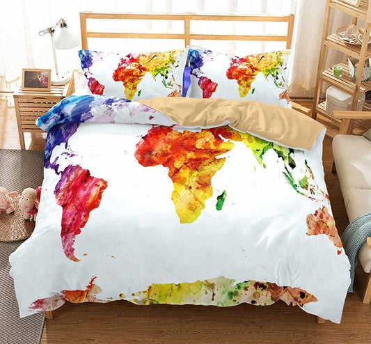 World Map CL2609221MDB Bedding Sets