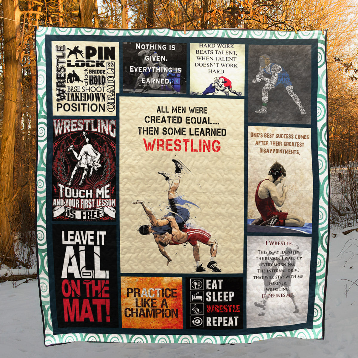 Wrestling 3d CLH0511696Q Quilt Blanket