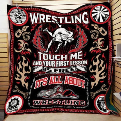 Wrestling CL22100561MDQ Quilt Blanket