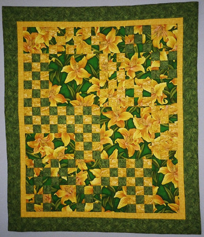 Yellow Lilies CLA0411933Q Quilt Blanket