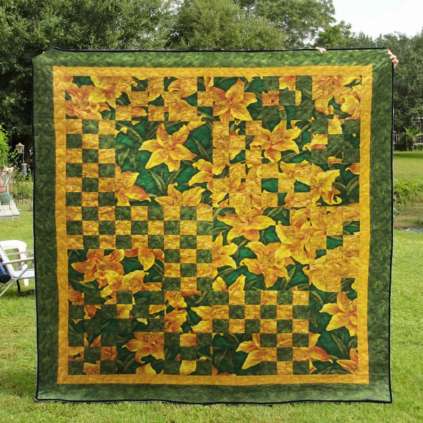 Yellow Lilies CLA0411933Q Quilt Blanket