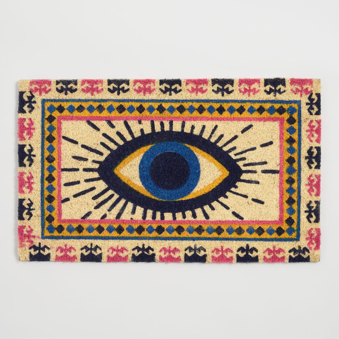 Yellow And Blue Evil Eye CLP101063D Non-slip Door mats