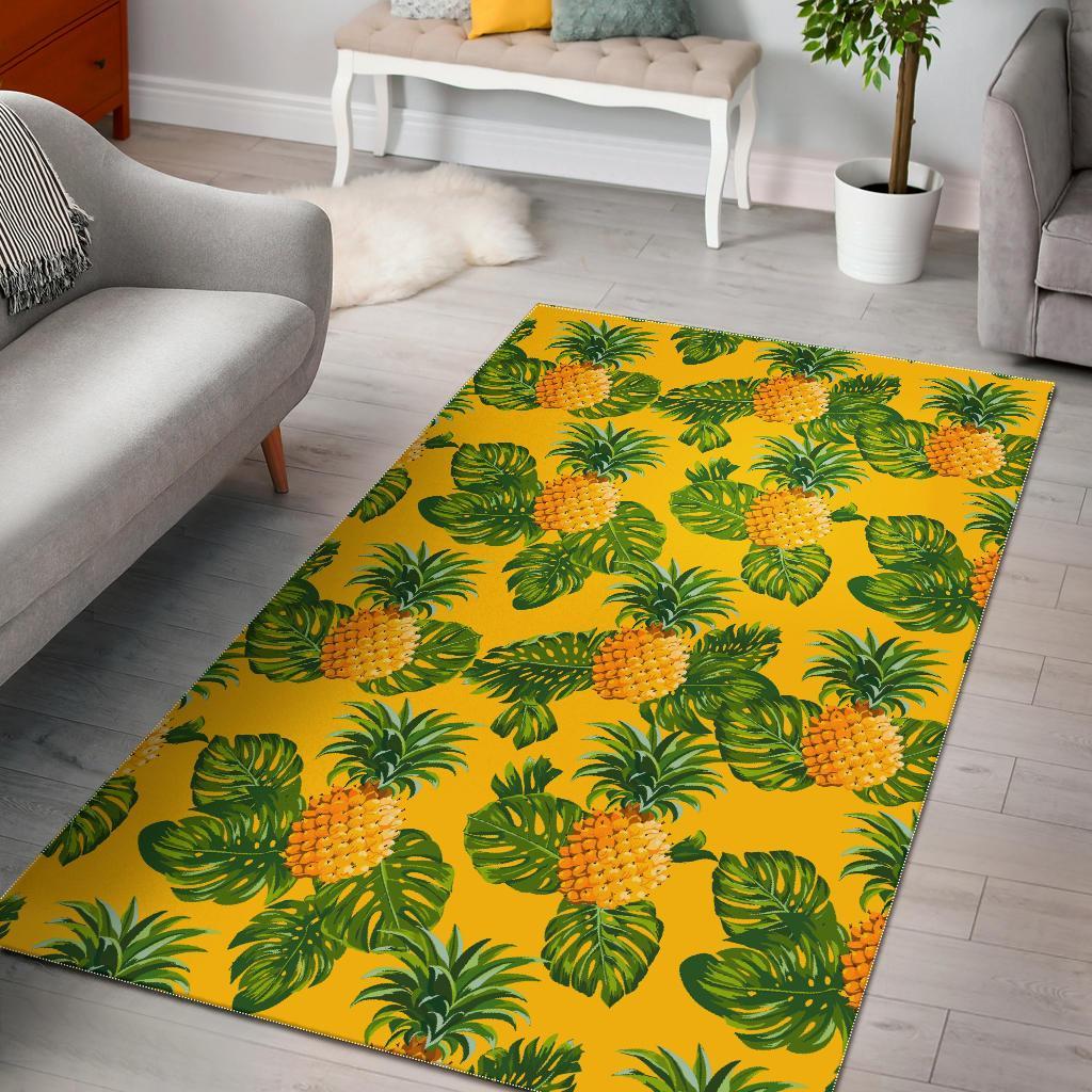 Pineaaple Insoired Rug Yellow Tropical Pineapple CL17100771MDR Rug – Charming Favor