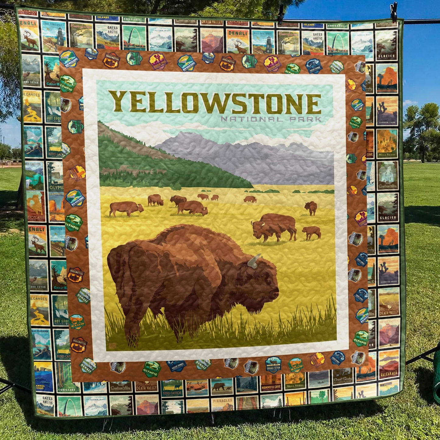 Yellowstone National Park Quilt Blanket TL070604Y