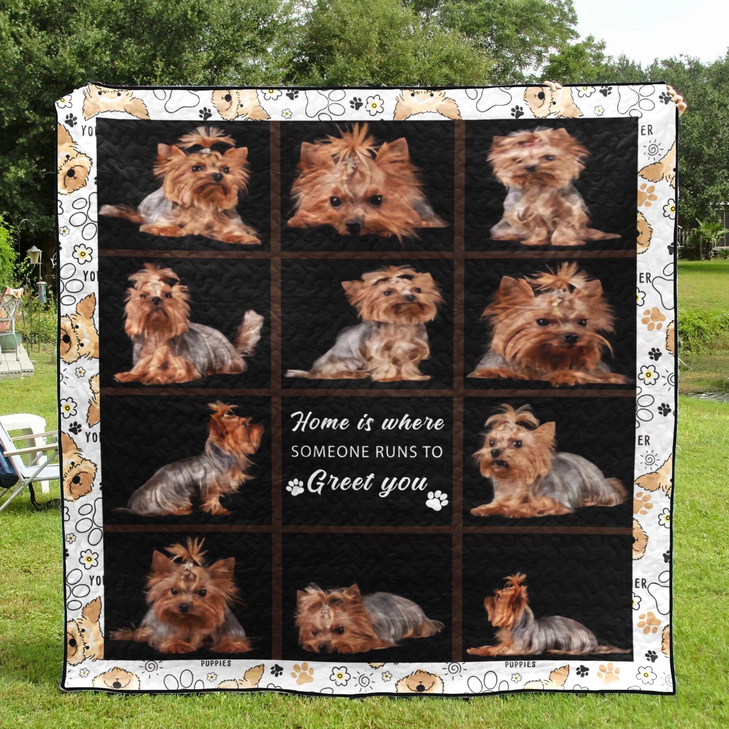 Yorkie CLH0511755Q Quilt Blanket