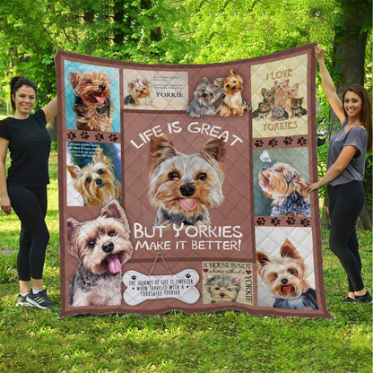 Yorkie CLH0612673Q Quilt Blanket