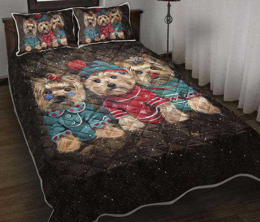 Yorkie Terrier Quilt Bedding Set TL140923