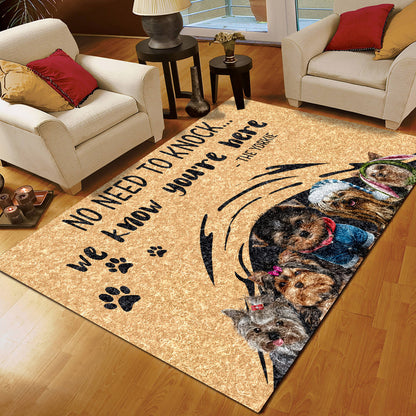 Yorkie No Need To Knock CLA1910093R Rug
