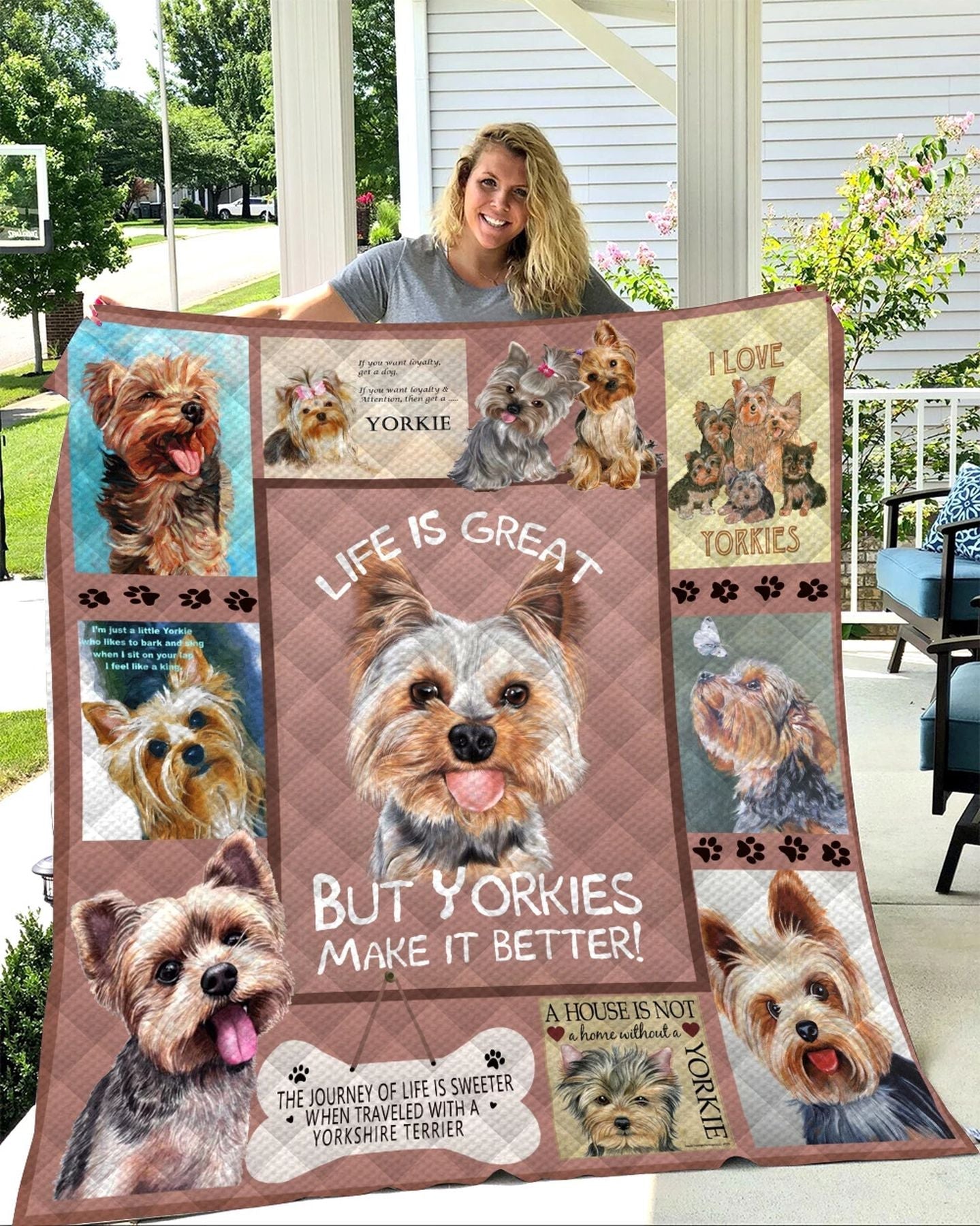 Yorkies CLH0412638Q Quilt Blanket