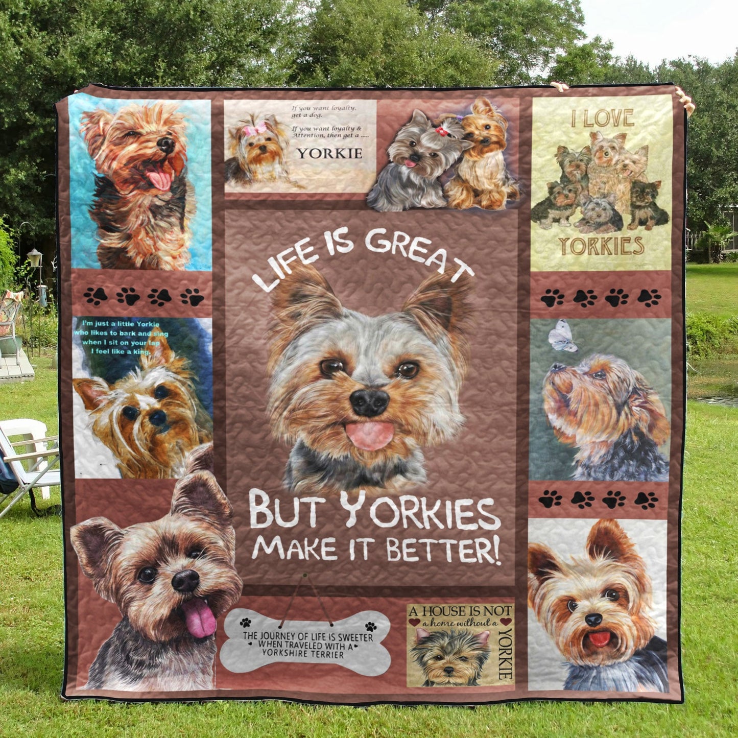 Yorkies CLH0412638Q Quilt Blanket