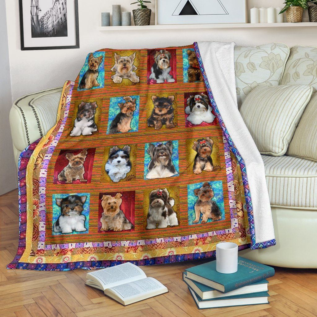 Yorkies CL06121208MDF Sherpa Fleece Blanket