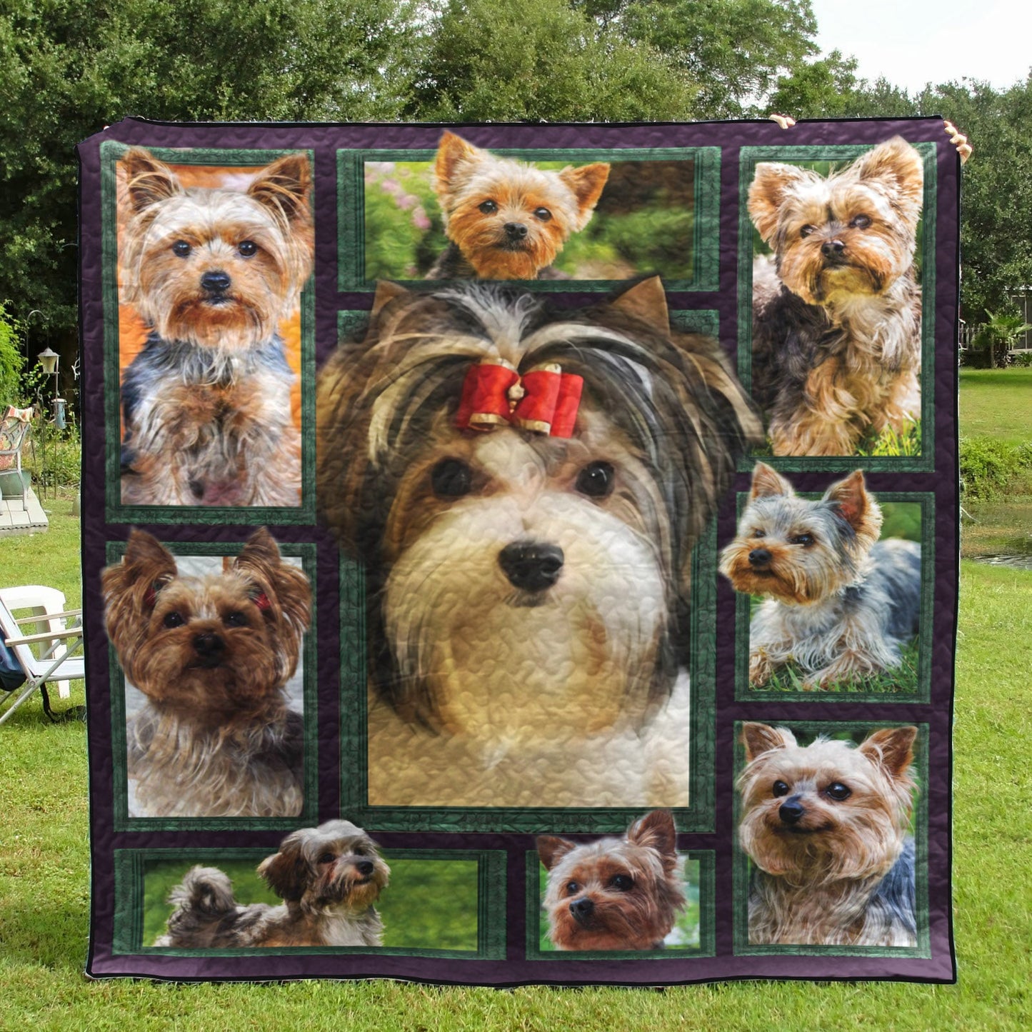 Yorkshire Terrier Beauty CLA2911040Q Quilt Blanket