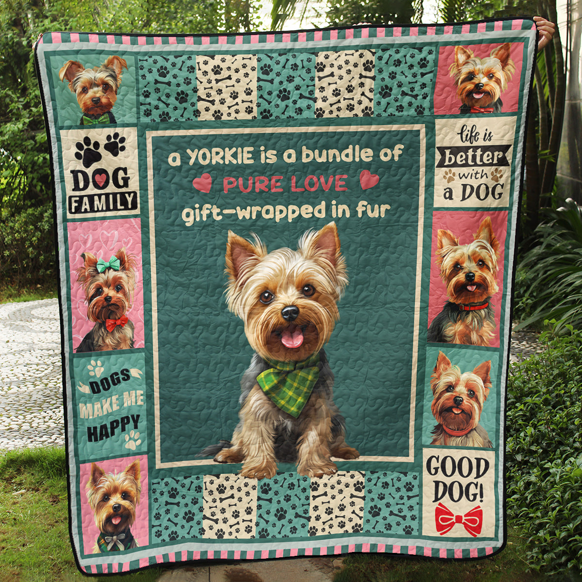 Yorkshire Terrier HM191013D Art Quilt