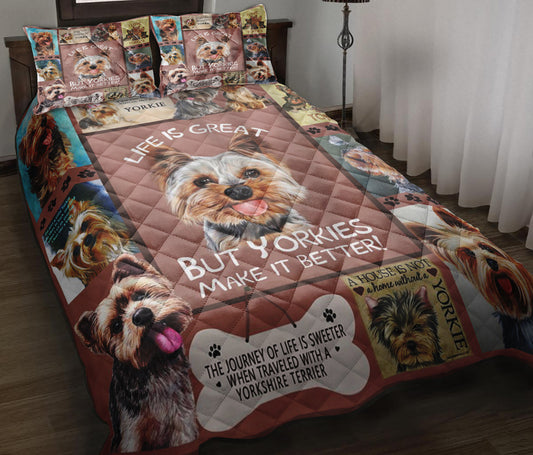 Yorkshire Terrier Quilt Bedding Set ND100910