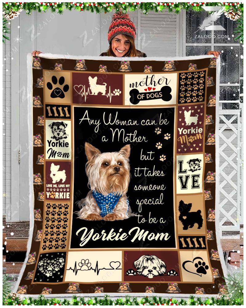 Yorkshire Terrier Yorkie Mom CL29110958MDF Sherpa Fleece Blanket