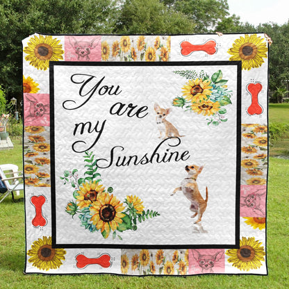 You Are My Sunshine Chihuahua CL22100570MDQ Quilt Blanket