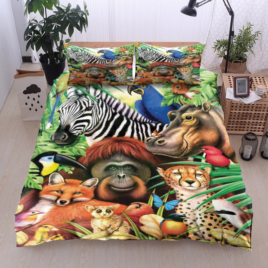 Zebra Fox Orangutan Parrot Hippo Leopard DV19100220B Bedding Sets