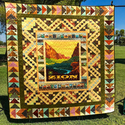 Zion National Park Quilt Blanket HN110606M