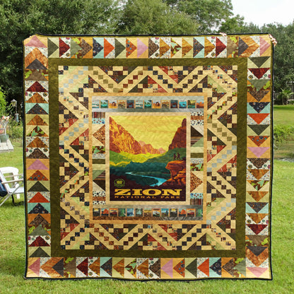 Zion National Park Quilt Blanket HN110606M