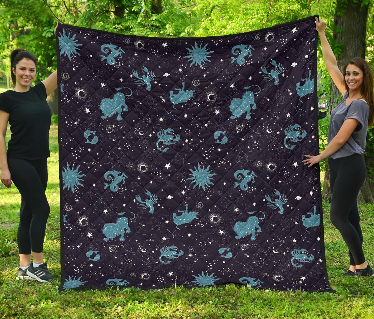 Zodiac Constellation CL12100772MDQ Quilt Blanket