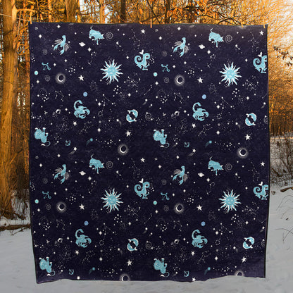 Zodiac Constellation CL12100772MDQ Quilt Blanket