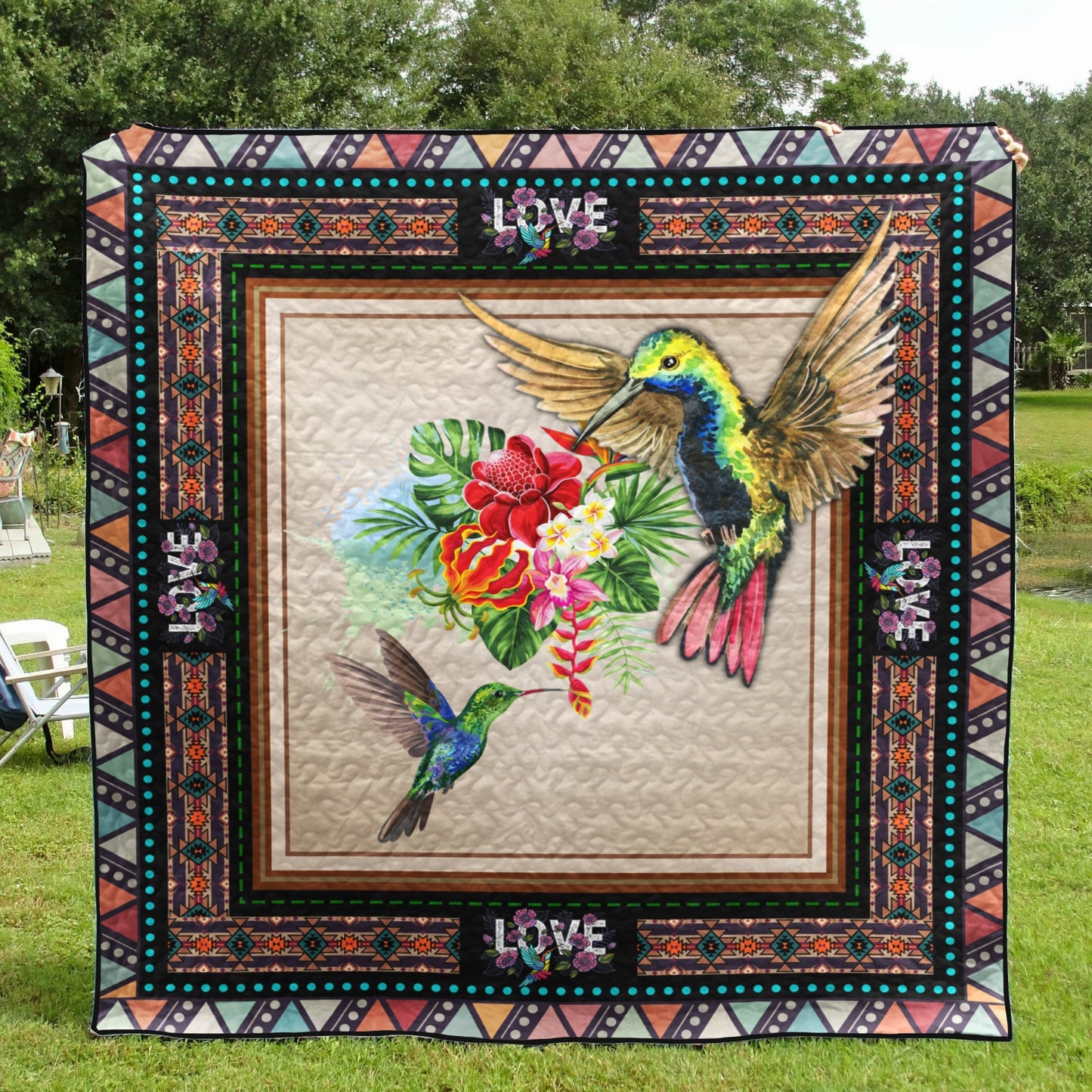 Hummingbirds CG140612 Quilt Blanket