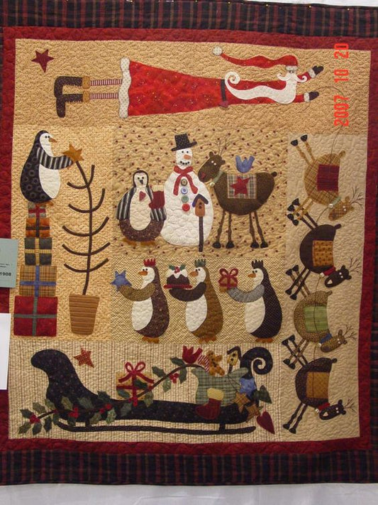 Christmas Penguin CLA040124121 Quilt Blanket