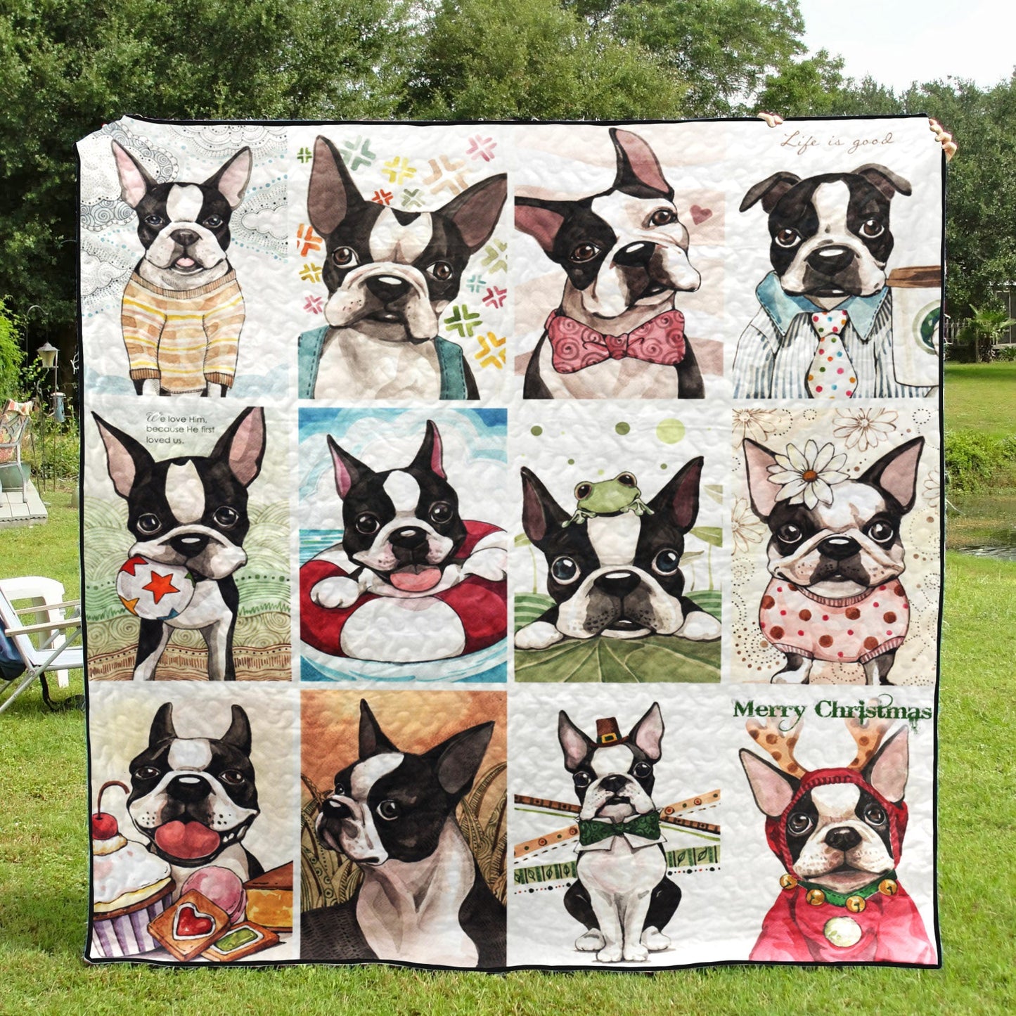 Cute Boston PK270513 Quilt Blanket