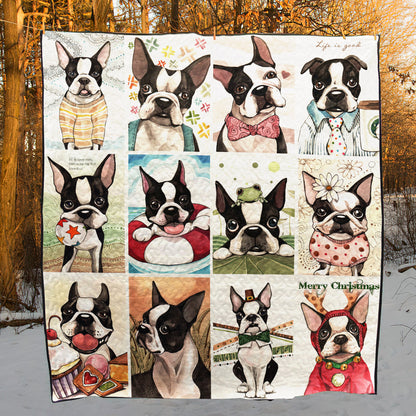 Cute Boston PK270513 Quilt Blanket