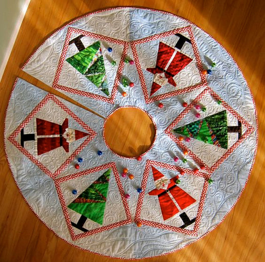 Christmas Santa CLA22112332 Quilted Tree Skirt