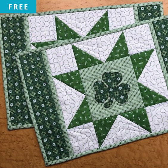 Shamrock CLA120324086 Quilted Placemats