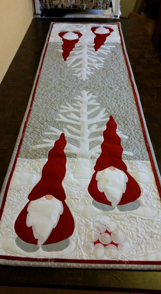 Christmas Gnomes TAI15112346 Quilted Table Runner