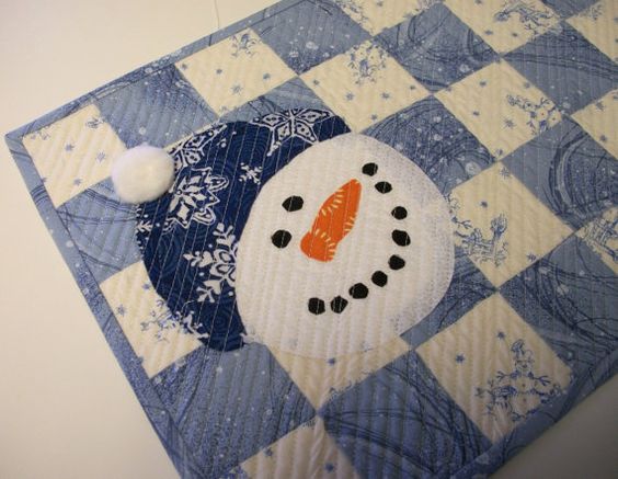 Snowman CLA21112392 Quilted Placemats