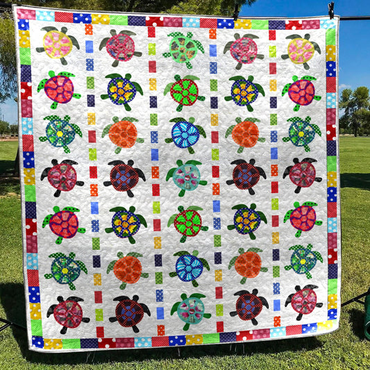 Colorful Turtle Pk270504 Quilt Blanket