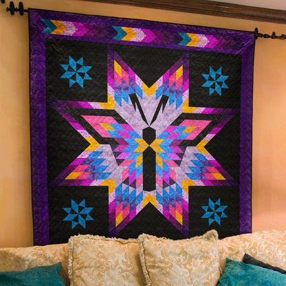 Butterfly Native American Inspired Star Art Quilt TL02082302BL