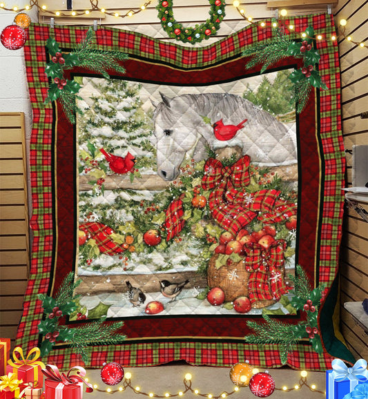 Horse Christmas Quilt Blanket TM281007