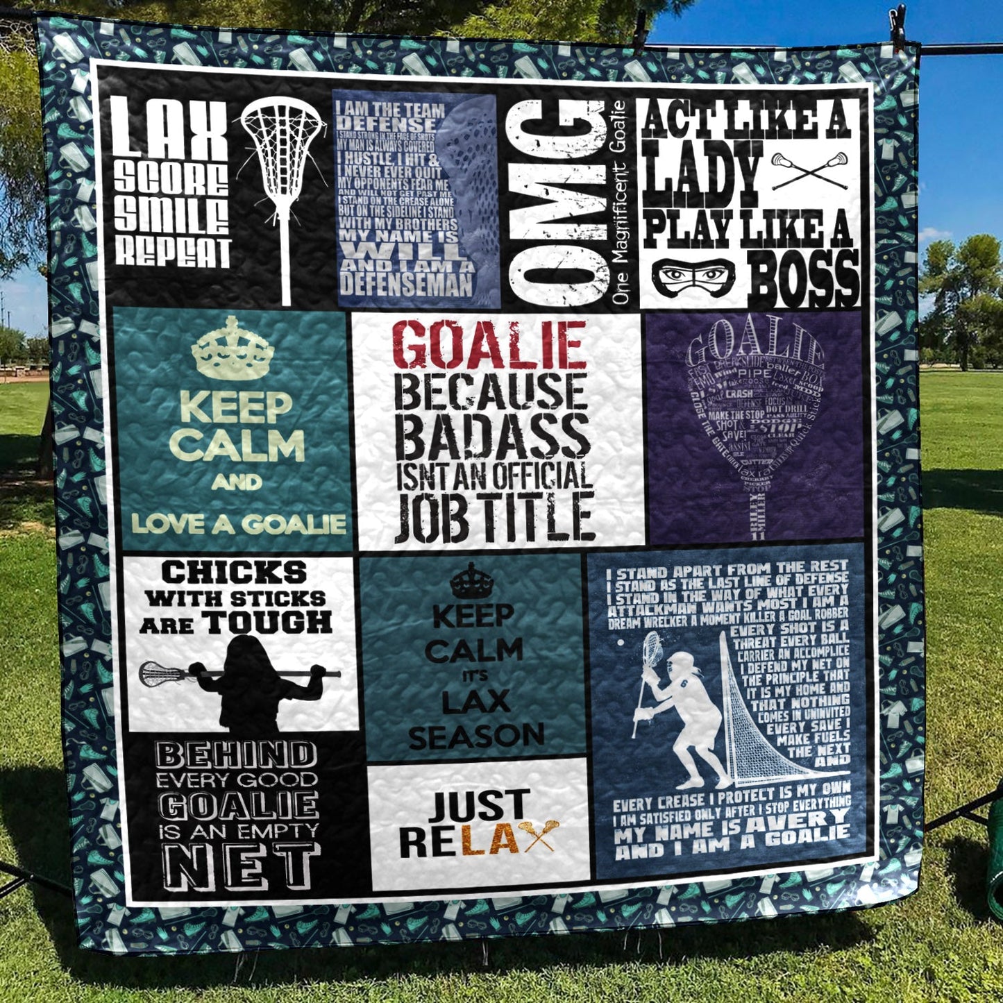 Goalie Because Lacrosse Women PK290513 Quilt Blanket