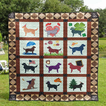 Golden Retriever HT300514 Quilt Blanket