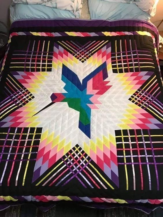 Native Hummingbird CLA261223037 Quilt Blanket