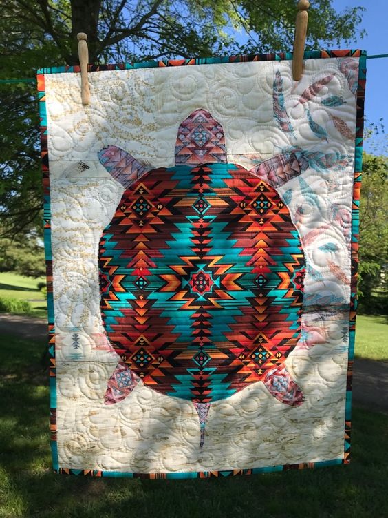 Native Turtle CLA261223005 Quilt Blanket