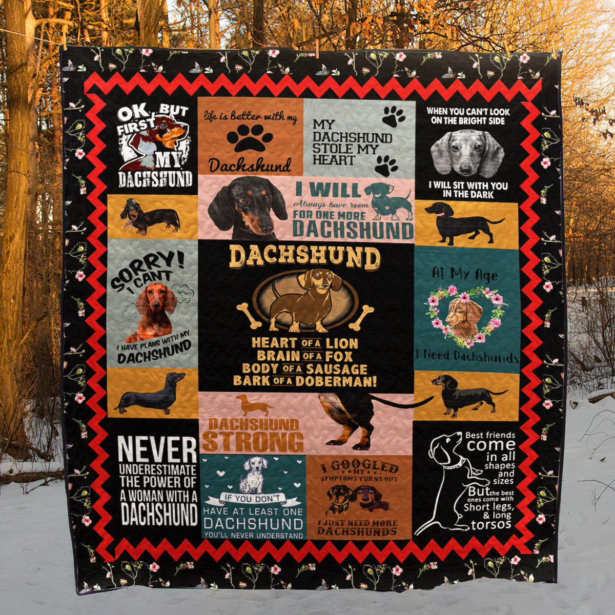 Dachshund 190221030 Quilt Blanket