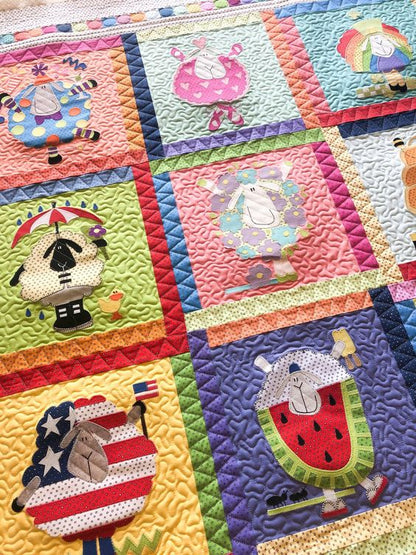 12 Months Of Sheep CLA271223167 Quilt Blanket