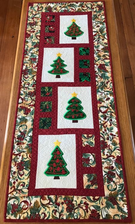 Christmas Tree CLA140324097 Quilted Table Runner