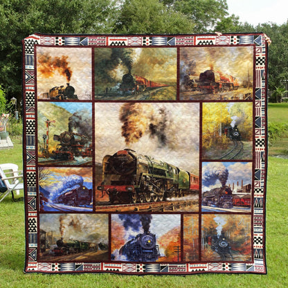 Train 1203 37 Quilt Blanket