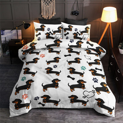 dachsund and hearts CLA22100868B Bedding Sets