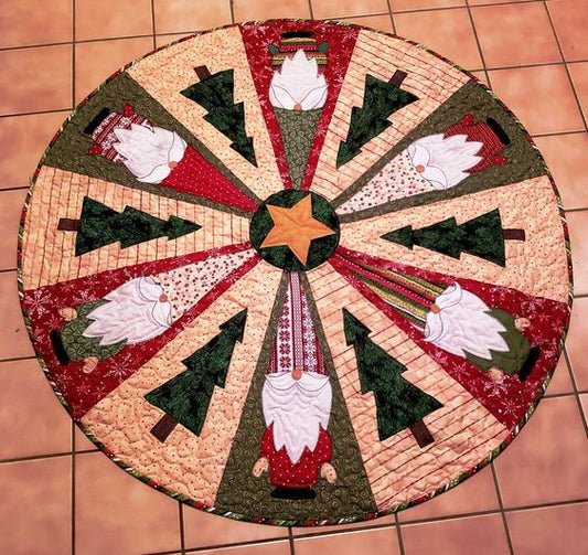 Christmas Santa CLA040124374 Quilted Round Mat