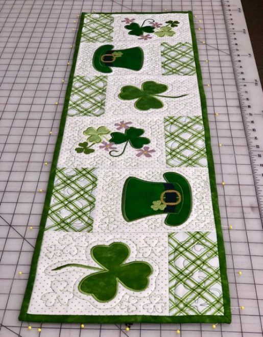 St. Patrick's Day CLA130324168 Quilted Table Runner